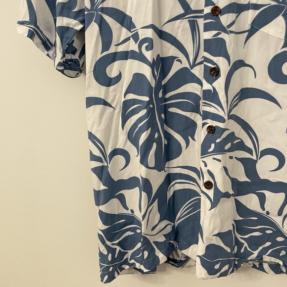 Kalaheo Vintage Hawaiian Aloha Shirt Men Medium Blue Tropical Made In Hawaii USA - Picture 7 of 13